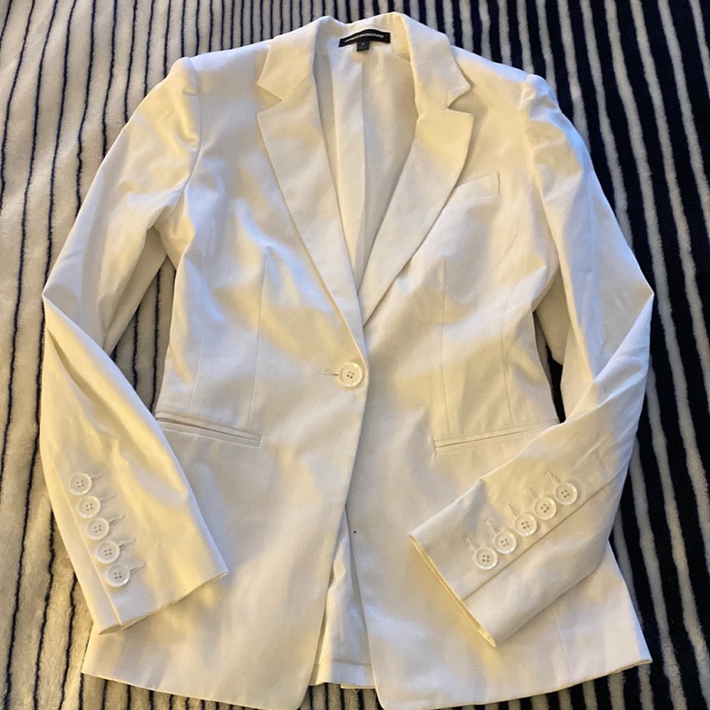Express Design Studio Fitted White Blazer Size 2